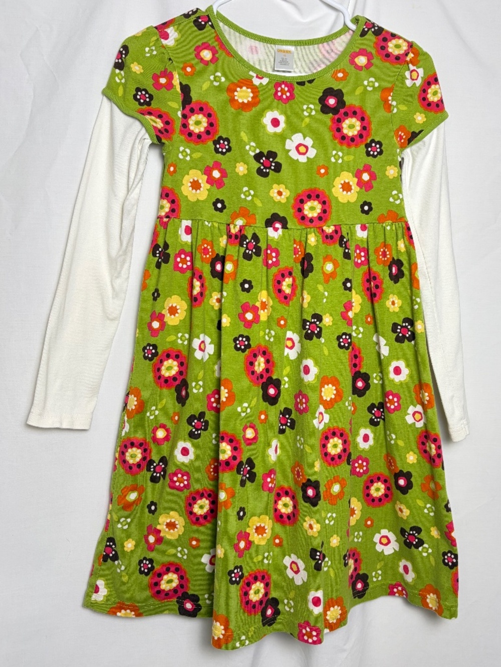 Green & Floral Gymboree Dress Girls Size 12
